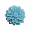 Mini resin blomst, rund, Blå, Ø11mm, 2 stk.